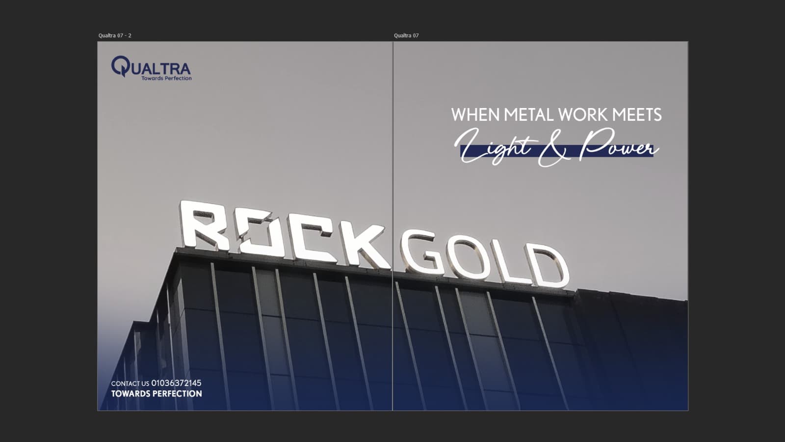Qualtra — Rock Gold Signage